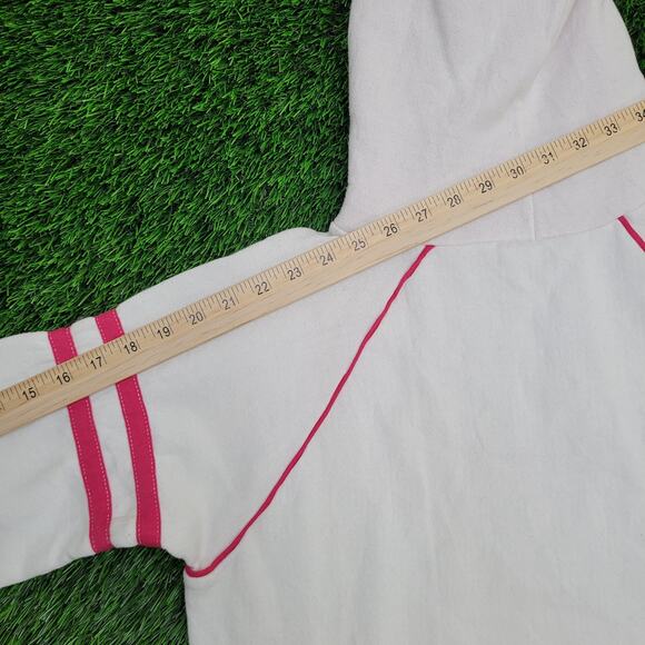 Vintage Northeastern Hoodie Womens Medium 20x21 White Pink - Picture 3 of 14